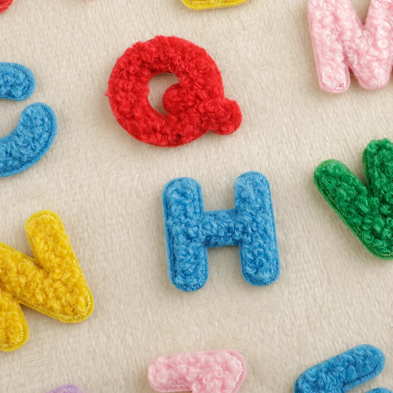 26-teilige Buchstaben zum Aufbügeln für Kleidung, Alphabet, Chenille, bestickt, niedliche Kinder, viele Mädchen, Aufkleber-Set, Nähen, Stoffe, DIY – Detail 5
