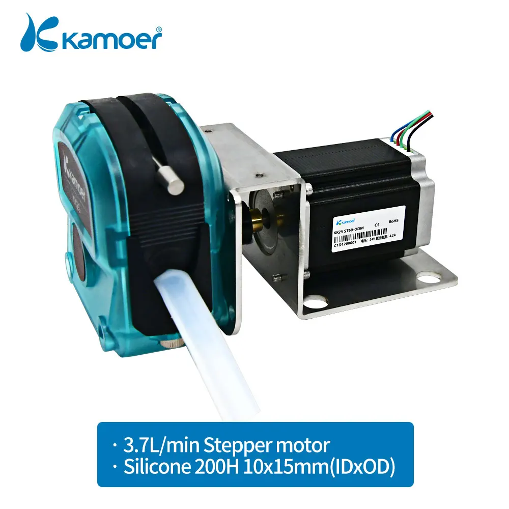 Kamoer 3700ml/min KK25-ODM DIY High Flow Peristaltic Pump 24V Stepper Motor Liquid Pump 6000H Silicone ID10xOD15