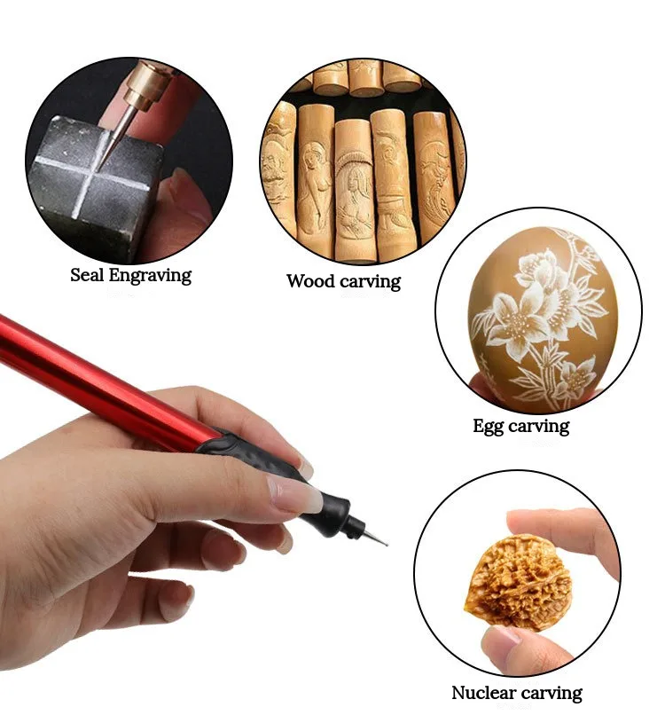 Electric Engraving Pen Kit Written Polishing Professional Etching Pen Engraver Tools for Glass Jewelry Making Metal Accessories