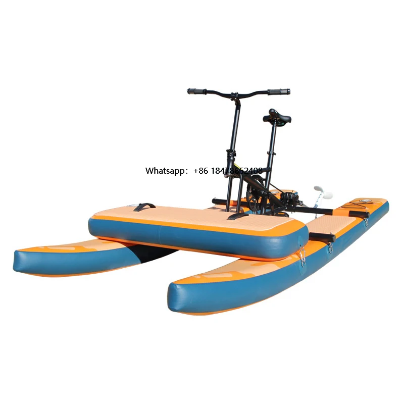 

Funworldsport Light Weight Bicycles Sea Water Bike Cycle Pedal Boat Inflatable Float Water Bike for Sale