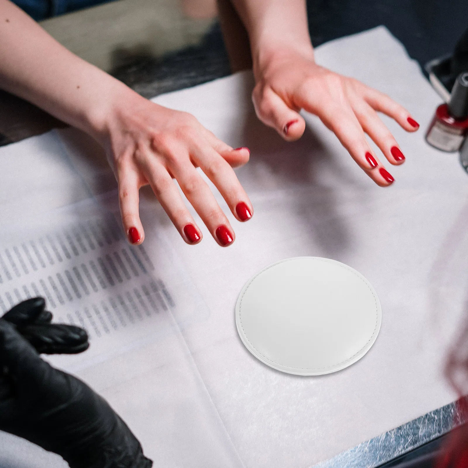 6 Inch Round Pad for Nail Foam Arm Rest Pillow Ergonomic Soft Nail Arm Rest Cushion for Manicure Table Salon view 2