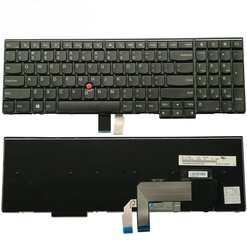 Laptop Replacement Keyboard for Lenovo T540 T540p L540 W540 W541 T550 W550 W550s T560 L560 L570 P50s No Backlight