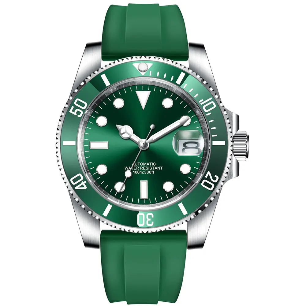 2022 Men\'s Watch Ceramic 100m Waterproof Sapphire Clock Male Watches Men Automatic WristWatch Relogio Masculino