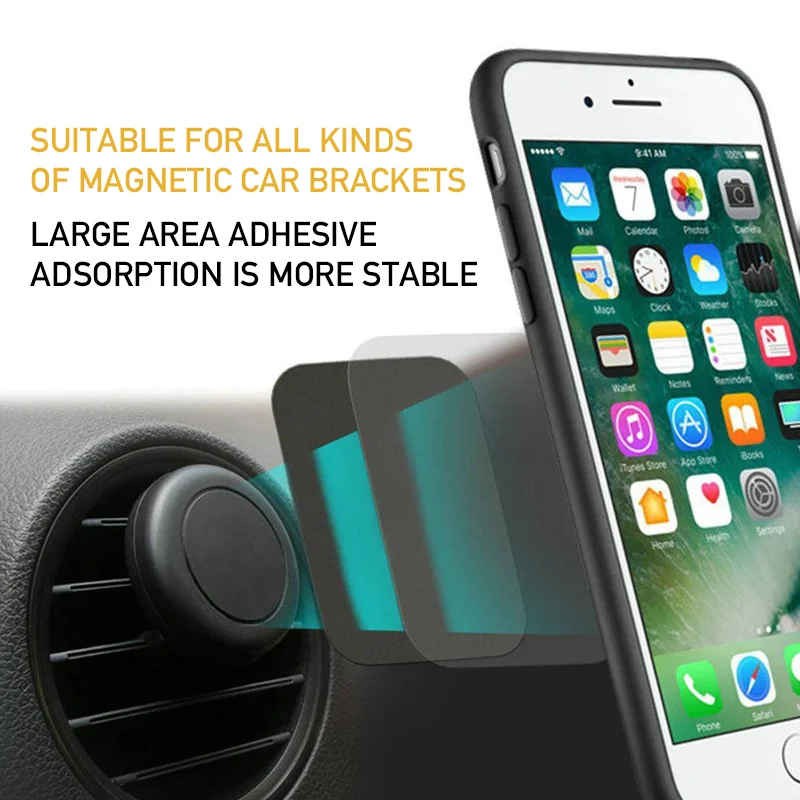 Magnetic Metal Plate For Car Phone Holder Universal Iron Sheet Disk Sticker Mount Mobile Phone Magnet Stand For iPhone Xiaomi