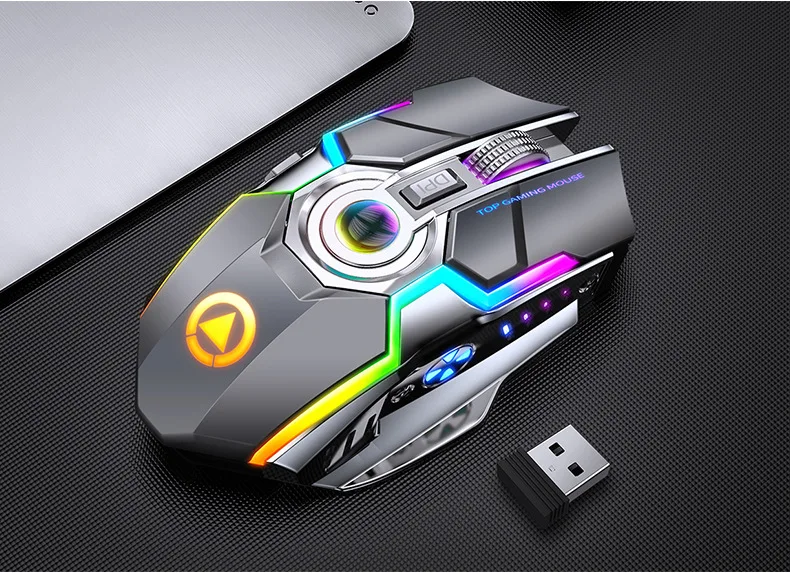 Draadloze Muis Usb Draadloze Muis Stille Ergonomische Muis Rgb