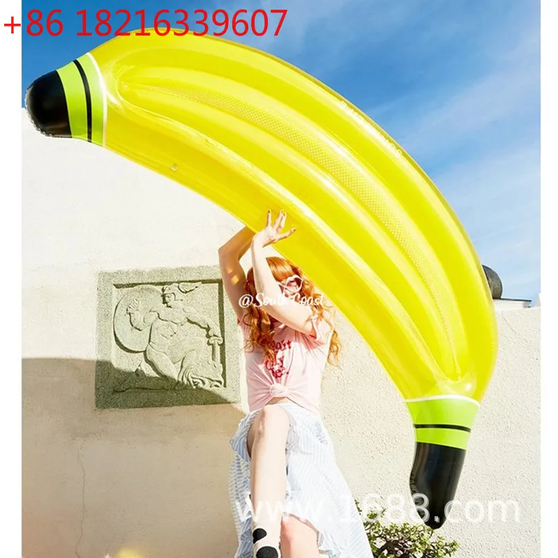 Cama Flotante Inflable TAO con Forma de Plátano, Anillo de Natación para Adultos, Cama Inflable Acuática, Juguete Acuático, Piña Flotante