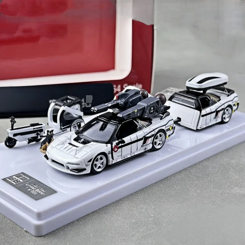 FY 1:64 Honda NSX TRA Trailer Camping versión coche en miniatura de aleación