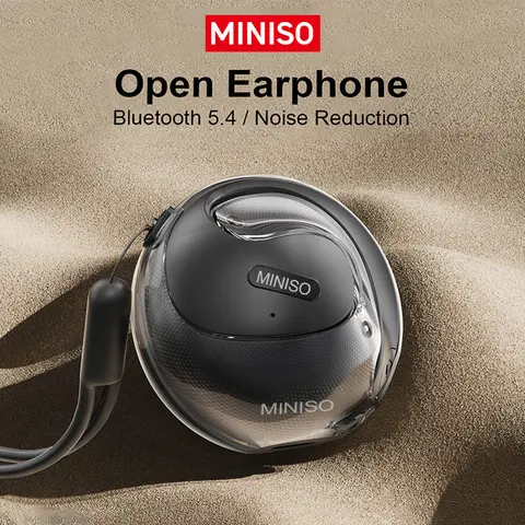 MINISO X15 Pro AI 블루투스 이어폰 OWS 스포츠 무선 헤드폰 EarHooks AI 번역기 이어 버드 마이크가있는 오픈 이어 헤드셋