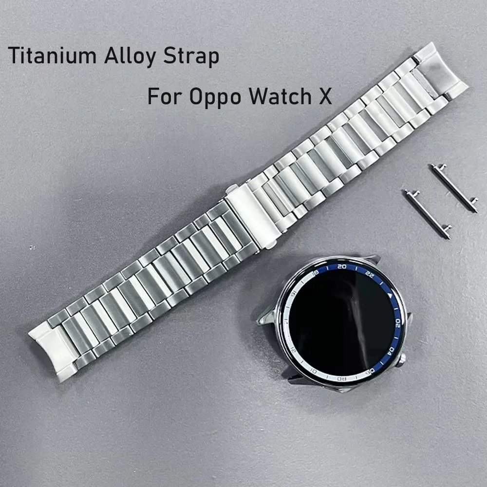 

Ремешок для часов из титанового сплава без зазора для Oppo Watch X, умный ремешок для часов с защитой от царапин, сменный браслет, аксессуары
