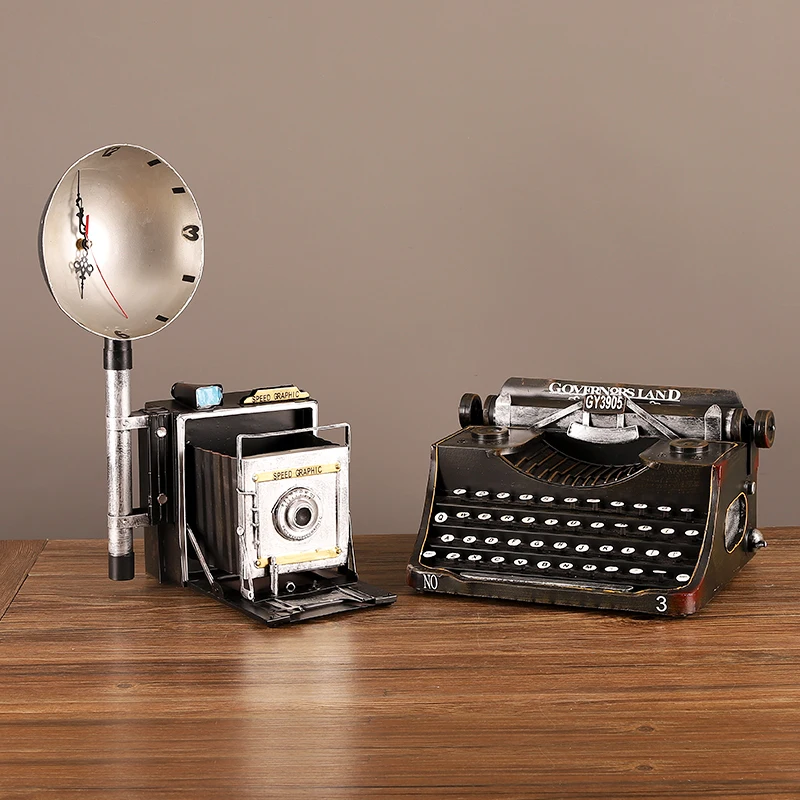 Retro Vintage Typewriter Model,handmade Props Model Retro Decoration Metal Decorative Figurines Home Decoration Ornaments