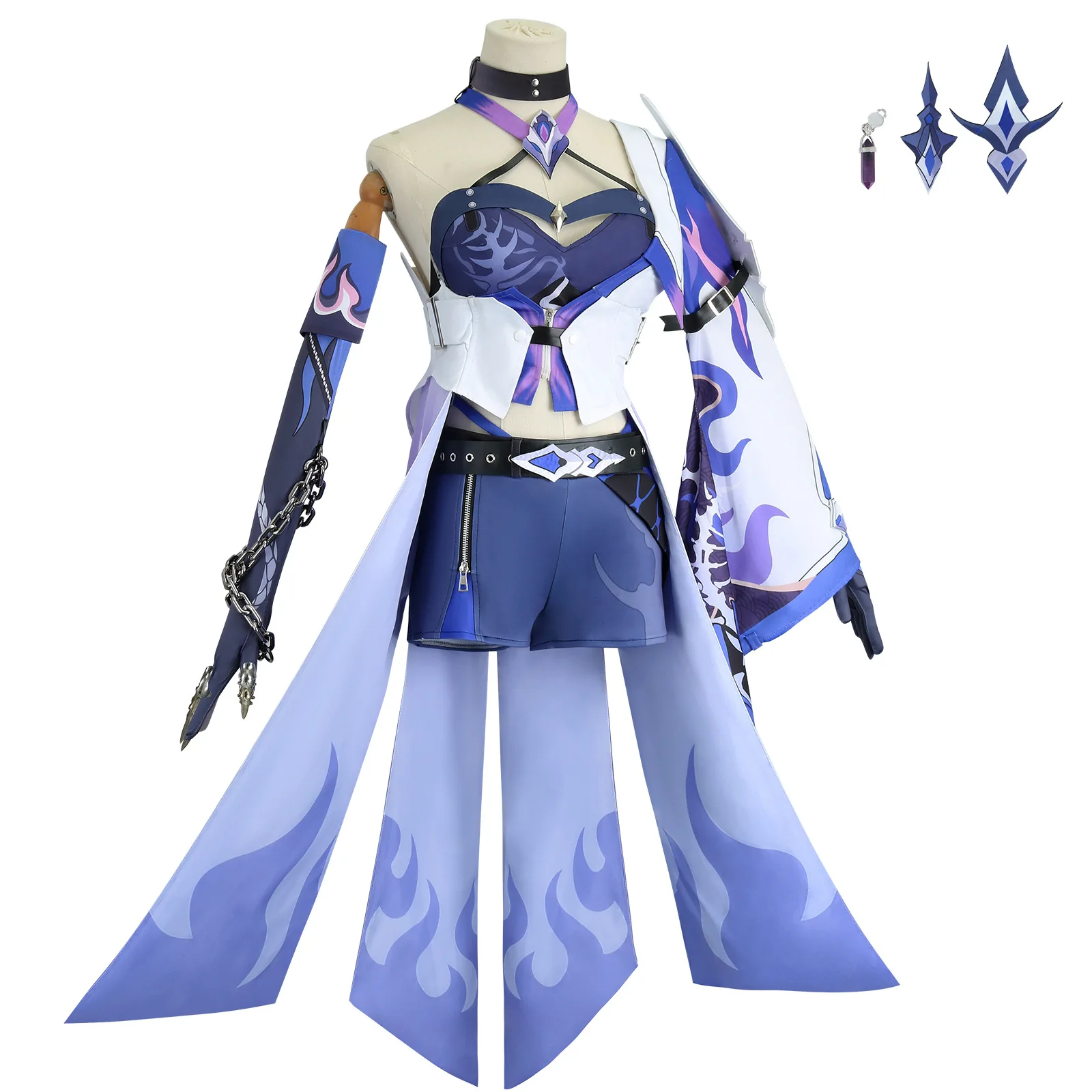 Anime Honkai Star Rail Acheron Cosplay Kostuum Acheron Cosplay Jurk Outfit Pruik Schoenen Huang Quan Huangquan Cosplay Prop Instock