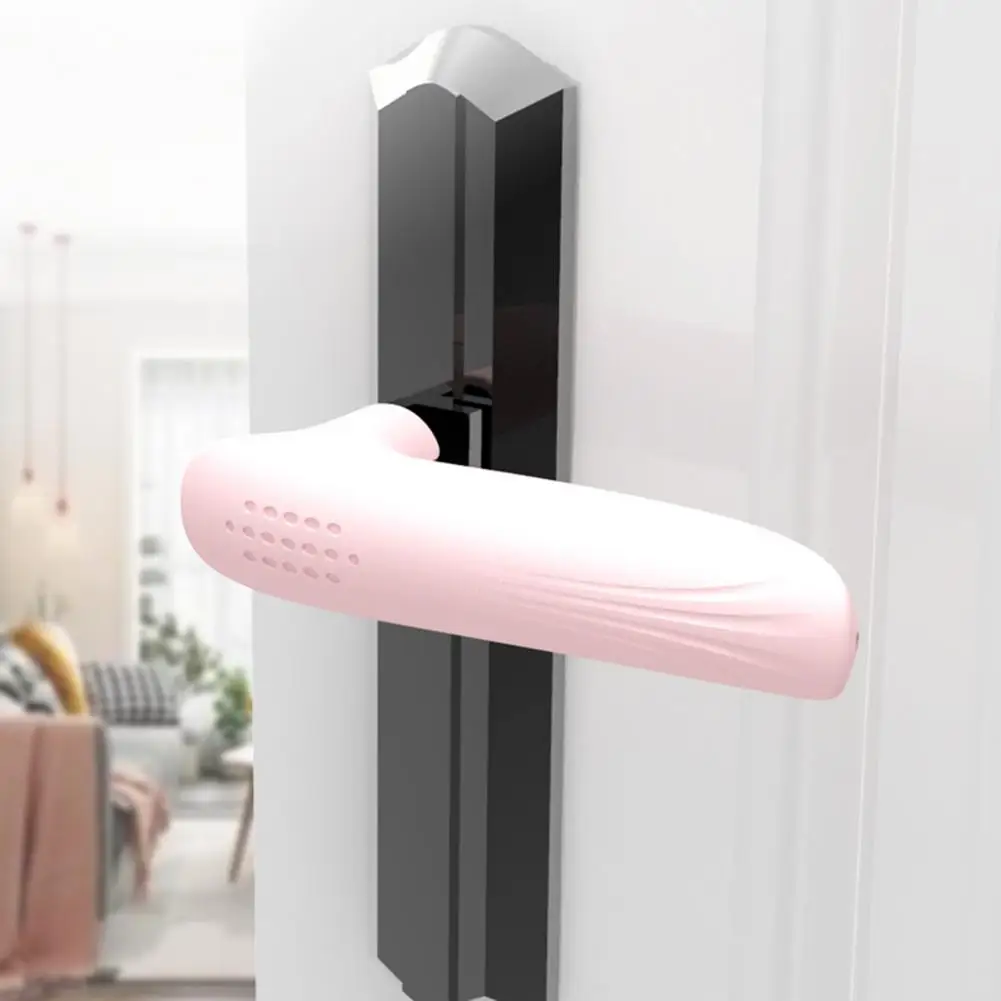 Soft Door Lever Wrap Silicone Door Handle Protector Silicone Door Handle Cover Anti-collision Wall Protector for Home