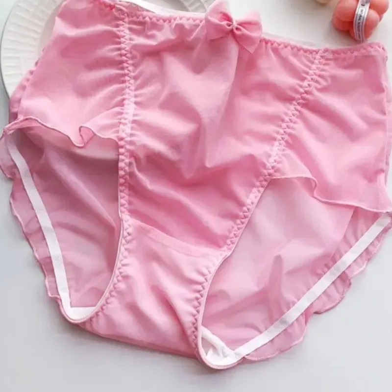 Braguitas de Gasa Rosa Estilo Princesa para Mujer y Niña, Talla Grande, Lindas, con Lazo y Volantes, Suaves, para Cosplay, Aptas para 100 kg
