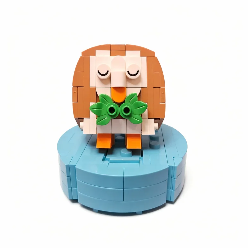 199pcs MOC Rowlet Asleep Model Building Blocks Toy Architecture Christmas Gift Display Birthday Education Idea Brick Creative 3D