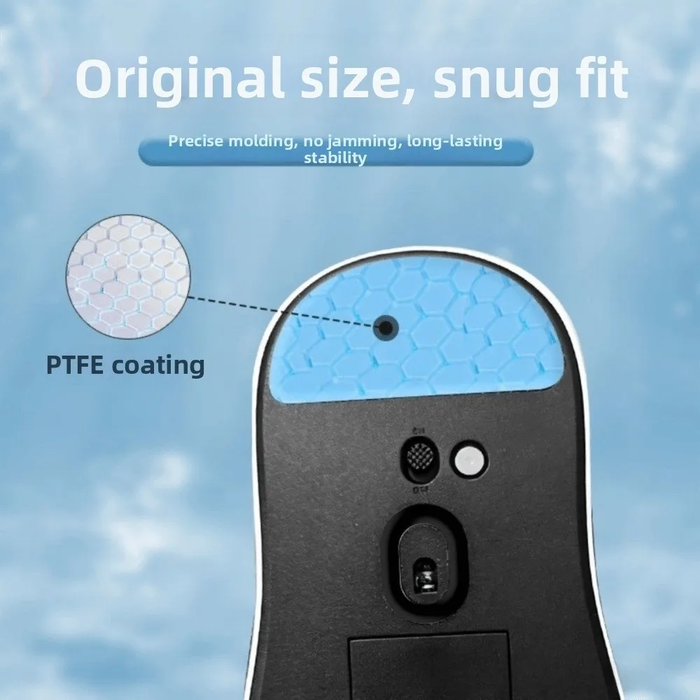 PTFE Mouse Foot Pads Wear-Resistant Smooth Mouse Feet Pad Ice Edition Mouse Skate Glides for RAPOO VT6 MAX/Pro Gaming Mice
