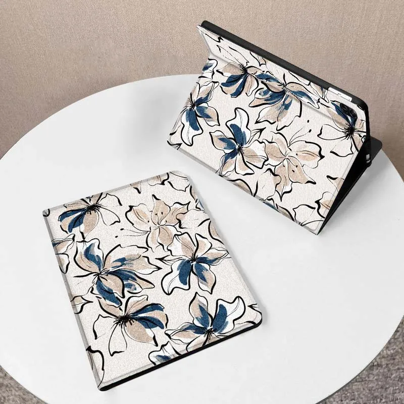 

Blue Artistic Floral Pattern For Huawei MediaPad M5 T5 M6 SE C5e 11 12 X 2 Lite Pro Air S 12.2 Inch 5G Tablet Case