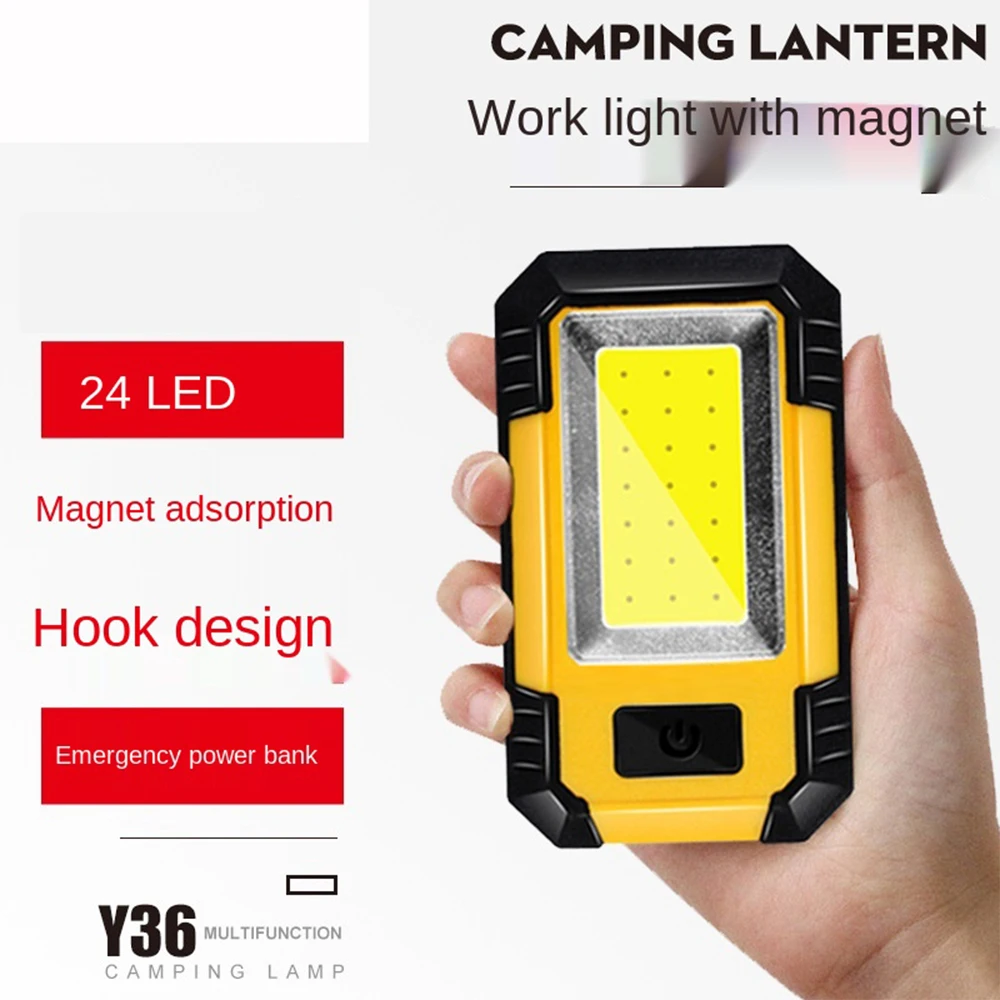 Y36 LED Work Light with Magnet Cob Auto Repair Light Maintenance Light Flashlight Strong Light Super Bright Charging