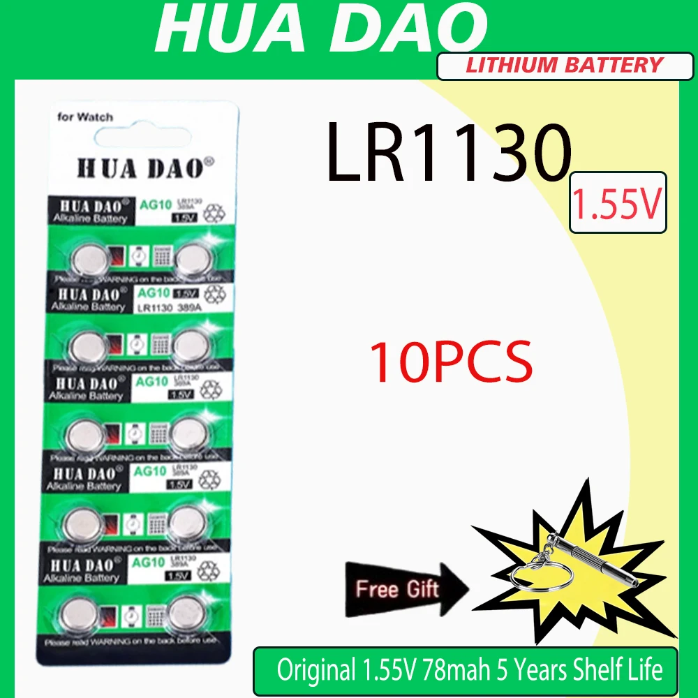 2-30PCS AG10 LR1130 Batteries 389A LR1130 LR54 L1131 SR1130 1.55v Button Cell Coin Battery for Watches Calculators Lasers