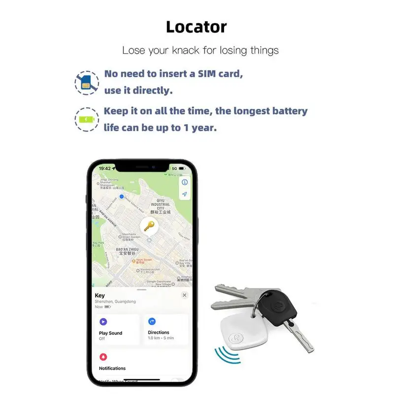 smart anti loss key finder com funcao de alarme rastreador de bagagem localizador para bagagem carteiras bolsas animais chaves 01
