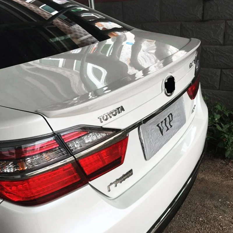 For Toyota Camry Car Rear Lip Spoiler Trim White Tail Trunk Wing 2012 2013 2014 2015 2016 2017 ABS Plastic