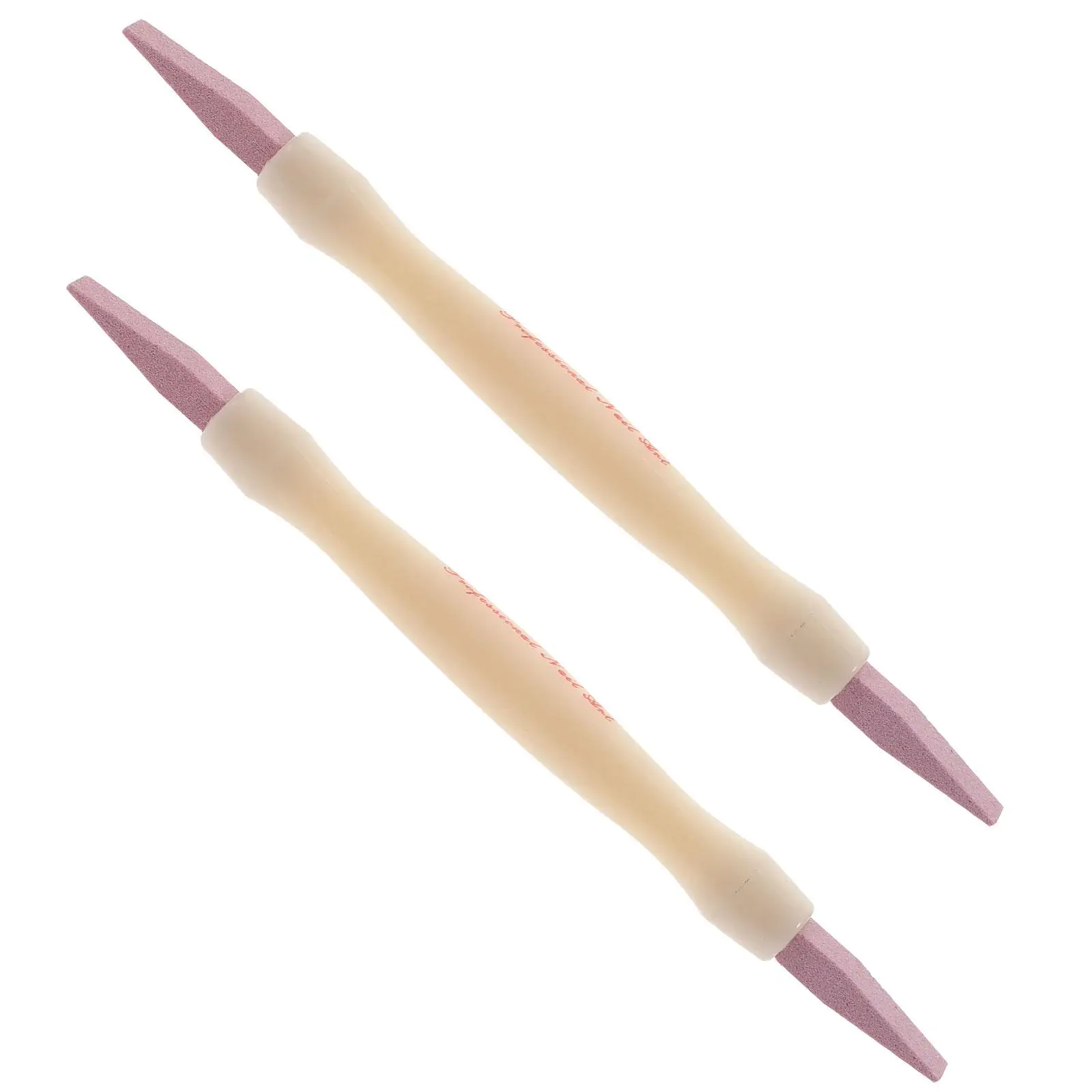 2Pcs Double Headed Pumice Rod Nail Buffer File Care Tool Manicure Scrub Buffing Polishing Pen Dead Skin Remove Trimmer Stick