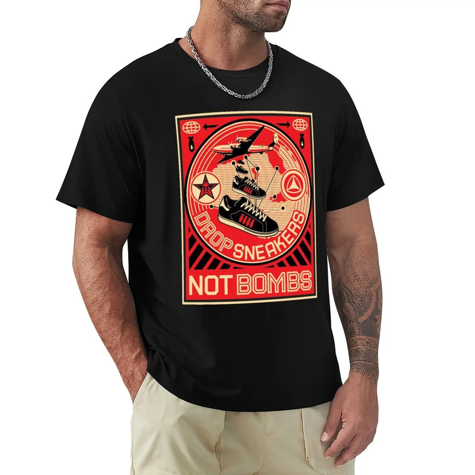 Art by Shepard Fairey, Shepard Fairey Art urbain T-Shirt cotton t shirts man 100% T-Shirt