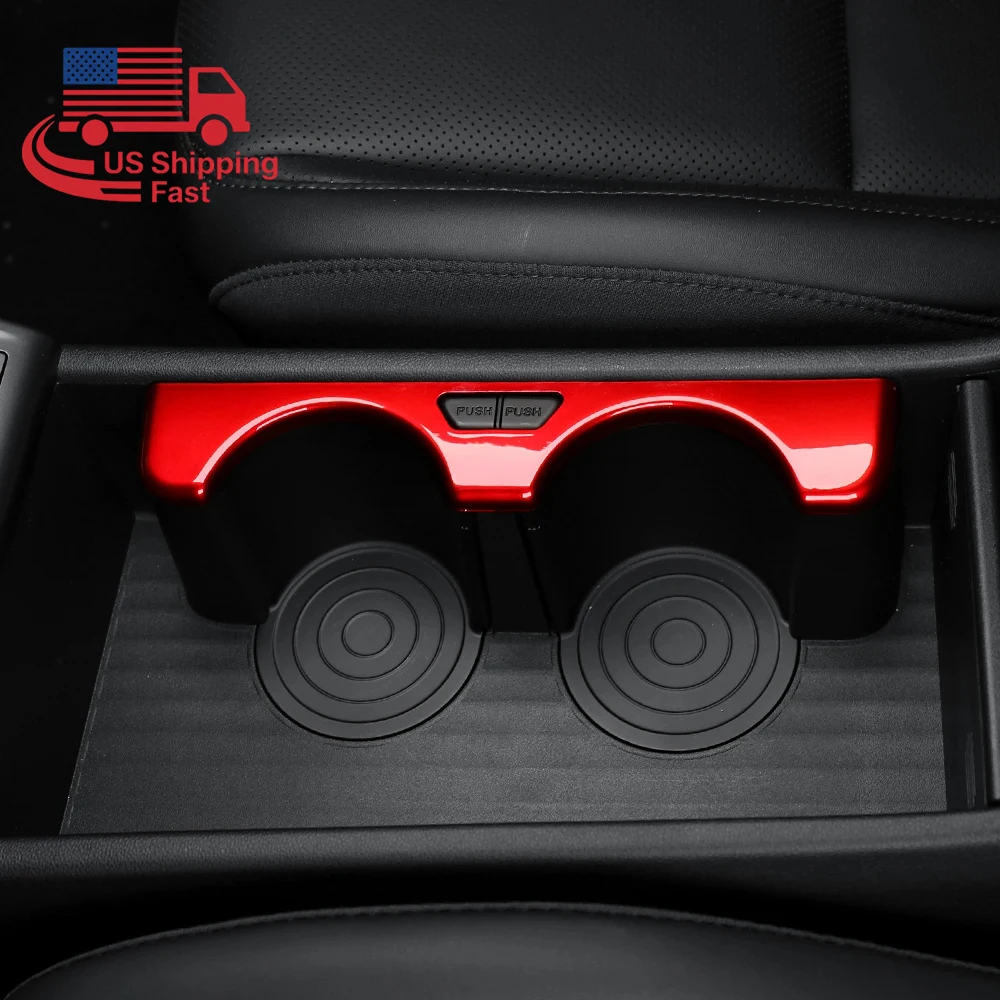 

Для Hyundai Kona SX2 2024-2026: Аксессуары для тюнинга авто, накладка на рамку подстаканника из карбона, элементы интерьера