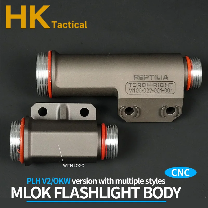 

Tactical V2/OKW Flashlight Main Body Aluminum Bracket Suitable for 18650/18350 Battery MLOK System Hunting Weapon Accessories