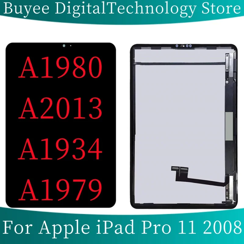 New Original 11'' For Apple iPad Pro 11 Assembly A1980 A2013 A1934 A1979 Display LCD Touch Screen Assembly 2008 Year Replacement