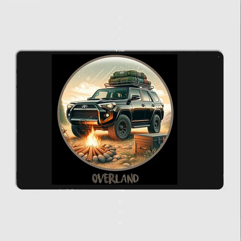 Overland 4Runner TRD PRO Off-Road Car Sport Retro Metal Sign Poster Garage Indoor Room Decor Club Tin Home Wall Decor