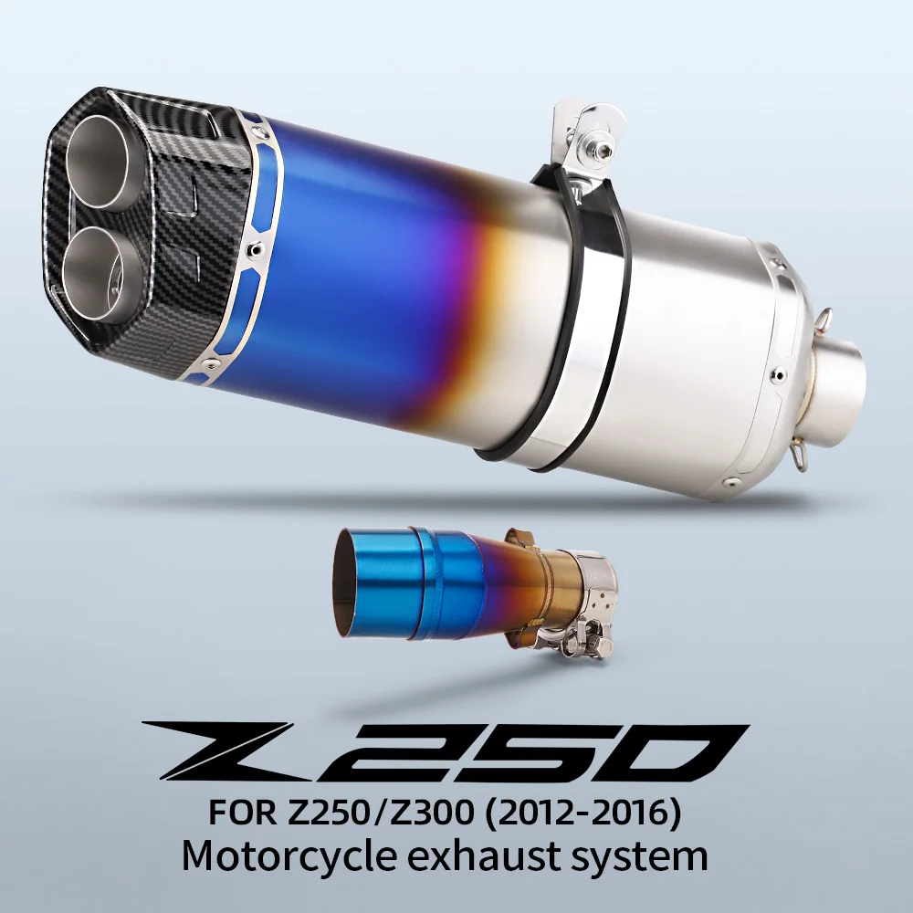 

Suitable for z250 z300 motorcycle Intermediate Link Tube Slide on with 51mm muffler exhaust system 2012-2016