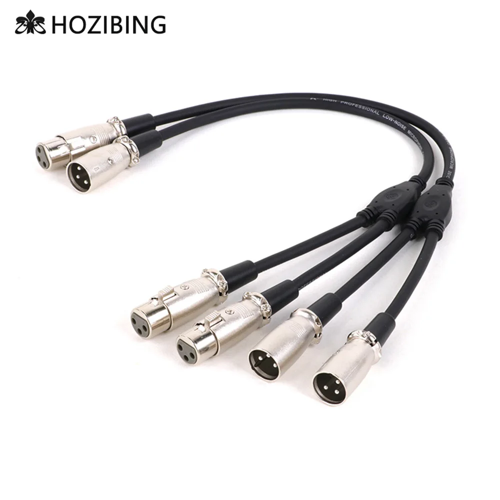 

Balanced XLR Y Splitter Cable Microphone Cord-3Pin 1 Male to 2 Female XLR Y Cable 0.3M 0.5M