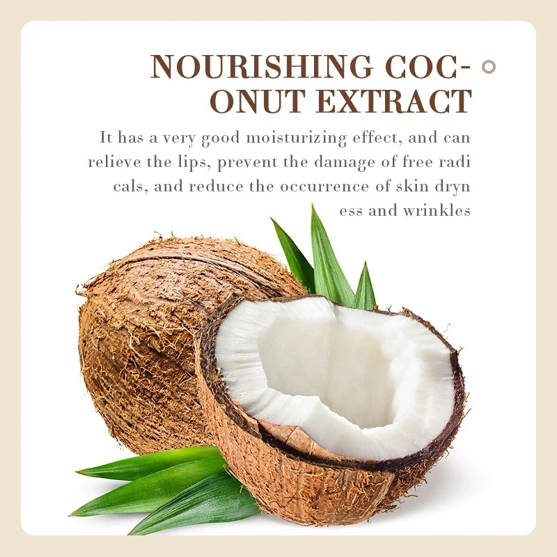 SADOER Coconut Lip Balm Moisturizing Anti Cracking Hydrating Repair Nourishing Anti Wrinkles Lipstick Lips Skin Care Products view 5