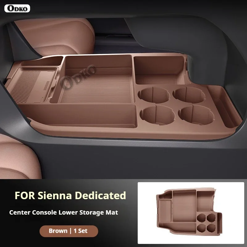 Silicone Storage Box 2024 FOR Toyota Sienna Center Console Modification Anti-slip Pad Accessories Organizer Decoration