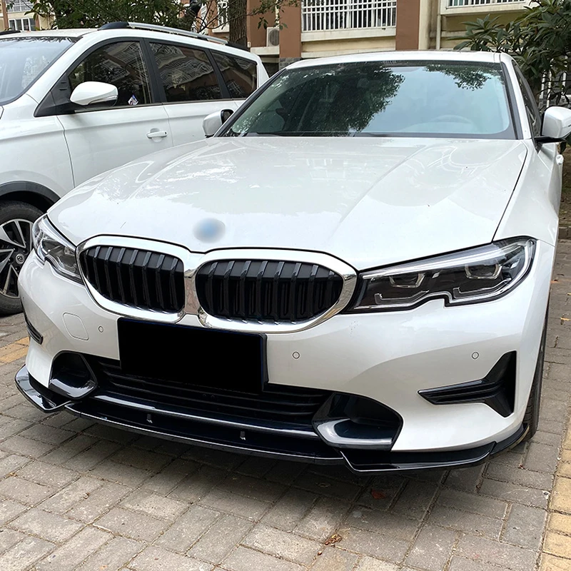 Frontschürze Lip Spoiler Splitter Für BMW 3 Serie G20 G21 320i 325i 2019 ~ 2022 2021 Auto Frontschürze Spoiler lip Unteren Splitter – Detail 3