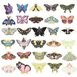 Butterfly Insect Moth Enamel Pin Badge Animal Brooch Jewelry Custom Cartoon Lapel Clothes Backpack Accessories Women Friends
