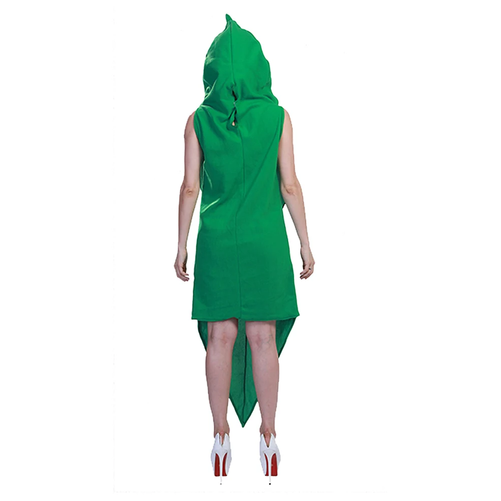 Disfraz de Cosplay de guisantes de comida para mujer, traje de actuación en escenario, mono femenino, vestido de fantasía, ropa de fiesta