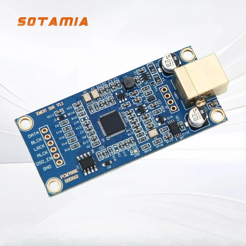 

SOTAMIA XMOS 316 USB-цифровой интерфейс поддерживает DSD512, совместимый с дочерней картой Amanero, тонущая золотая 4-слойная печатная плата