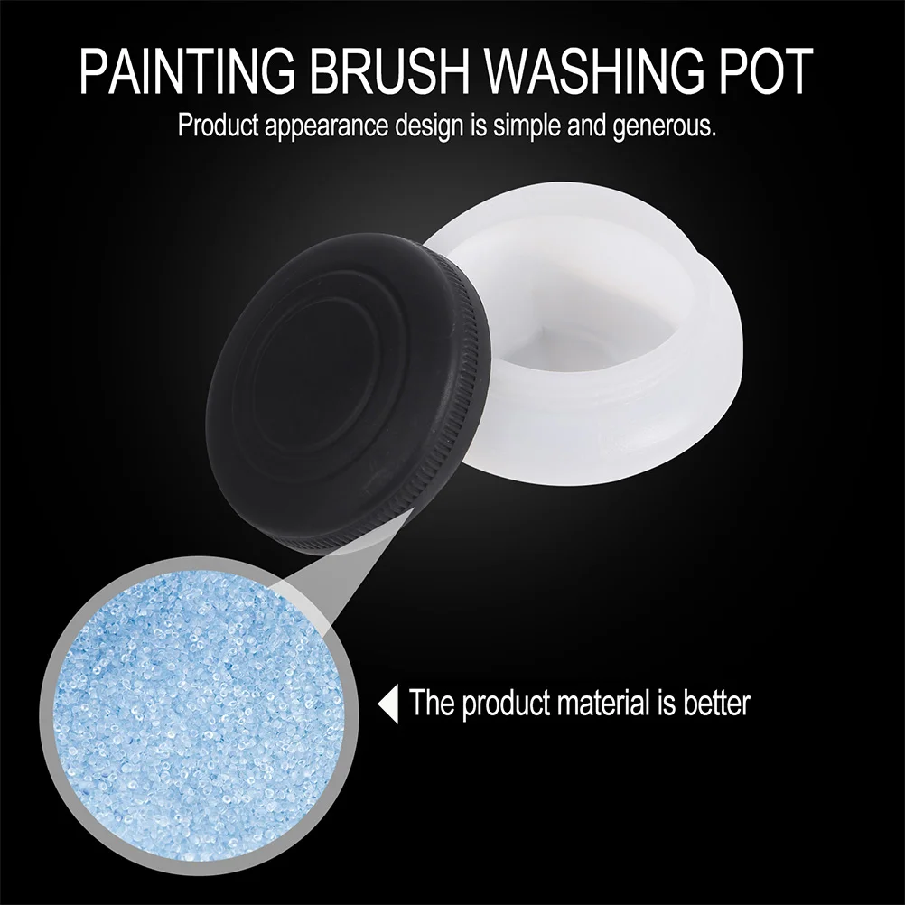 2 Pcs Color Pencil Pot Cup Professional Palettes Cups Small Portable Painting Tools Plastic Reusable Oil Travel Metal Artists