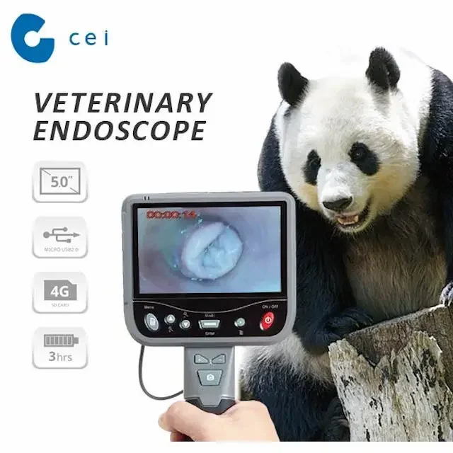 Veterinary Ca-me-ra Endoscope Flexible 1,2,3,5m Tube Diagnostic Tool