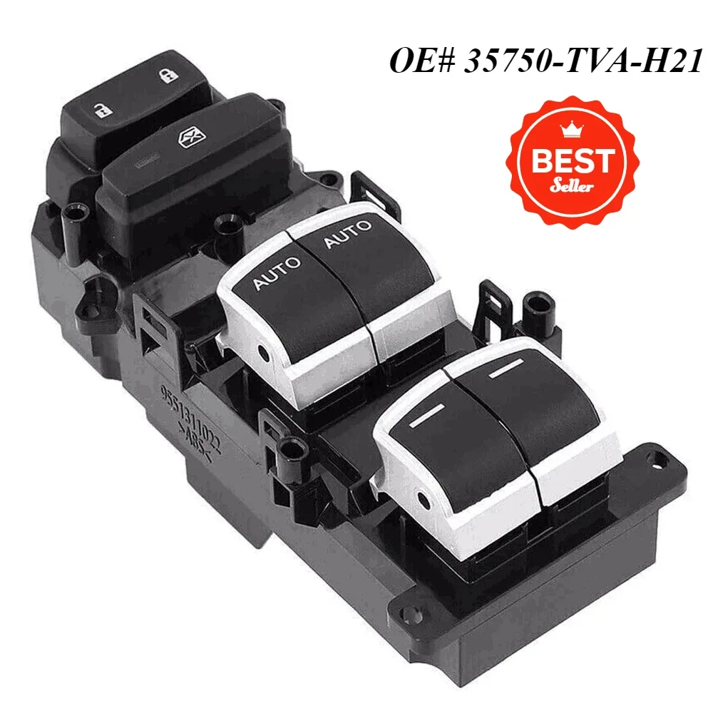 Front Left Electric Power Window Master Control Switch For Honda Accord 2019 2020 2021 2022 2023 OEM 35750-TVA-H21 35750-TVA-H21