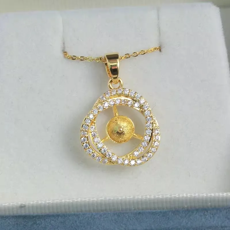 

Classic Pendant Accessory Copper Gold-Plated Pendant Settings Jewelry Findings Fittings Connection Accessories NO Pearl NO Chain