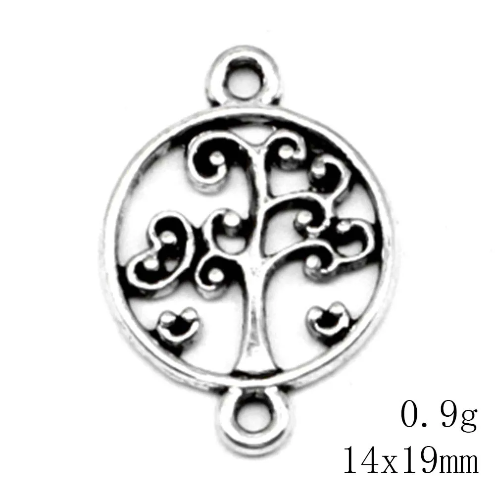 Diy Jewelri Hobbies And Crafts Materials Connector Tree Of Life Antique Silver Color Man Pendant 14x19mm 20pcs