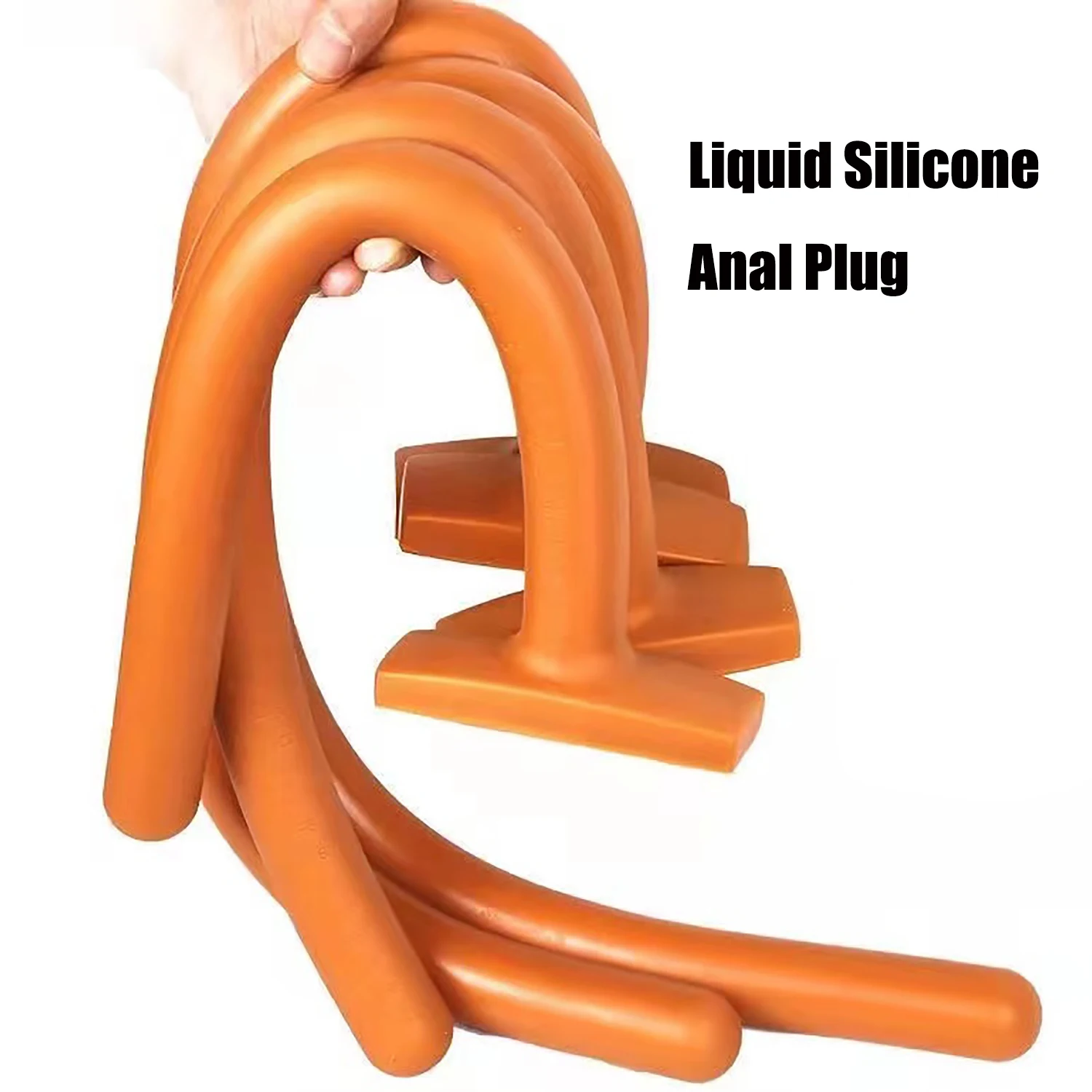 Liquid Silicone Super Long Anal Plug Dildos Stimulate Anus and Vagina Soft Anal Dilator with Scale Anal Sex Toy Butt Plug Penis