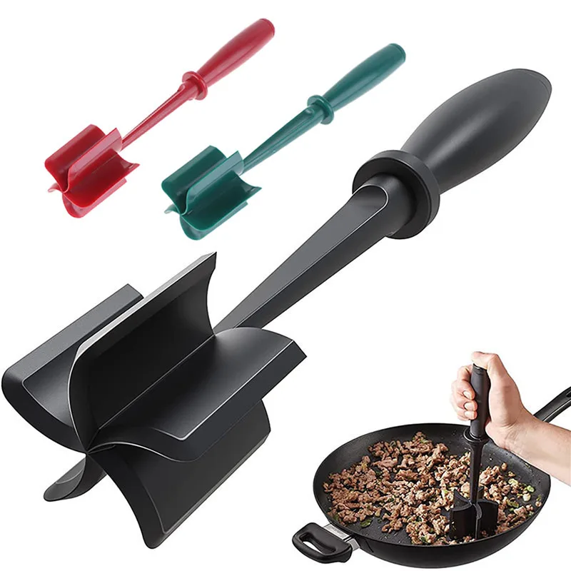 

Cooking Scraper Stirring and Grinding Meat Rammer Spatula Household Kitchen Chopper