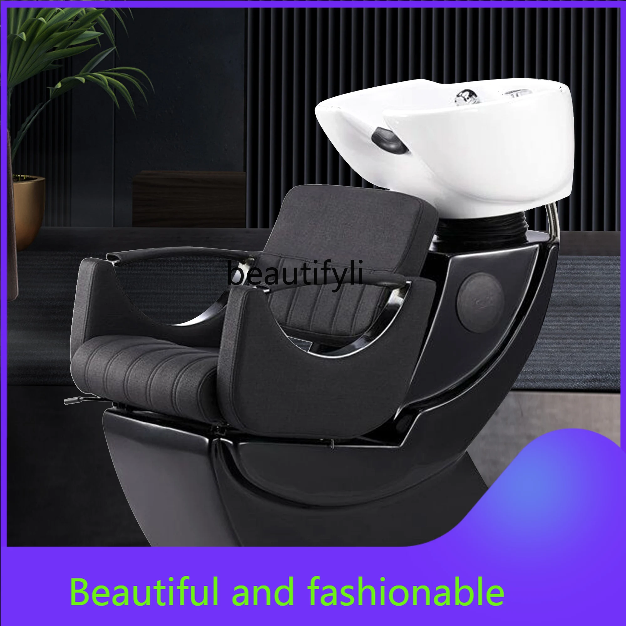 

zGSimple Sitting Hair-Washing Chair Hair Salon Shampoo Chair for Hair Salon Flushing Bed Household Salon Bed