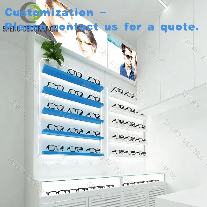 custom.Eyewear Frame Display Retail Optical Shop Decoration Eyewear Glass Display Showcase