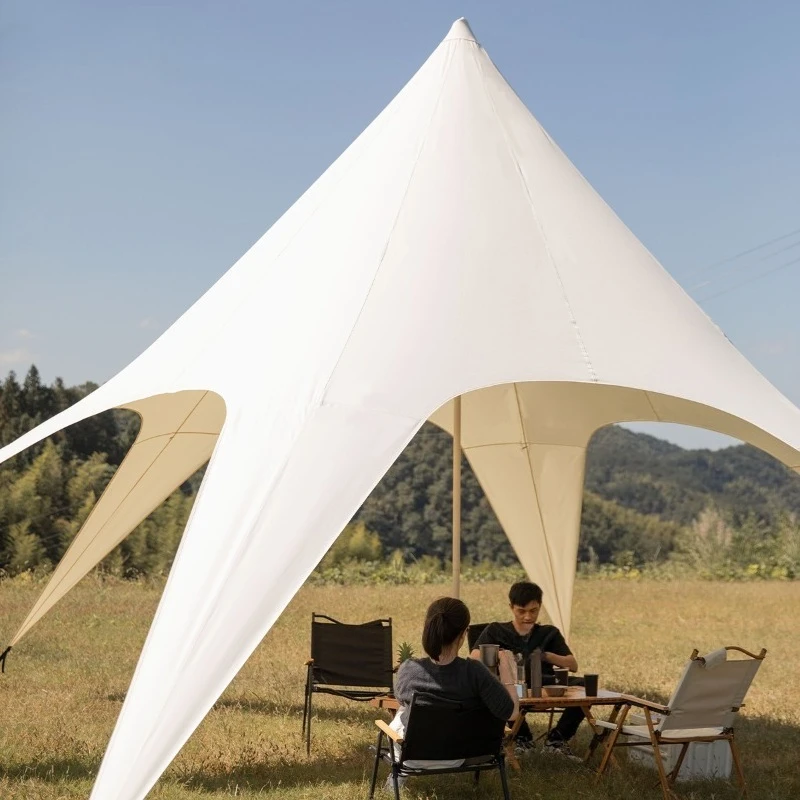 Shade canopy camping sun protection multi-person canopy tent ultra-light rainproof awning