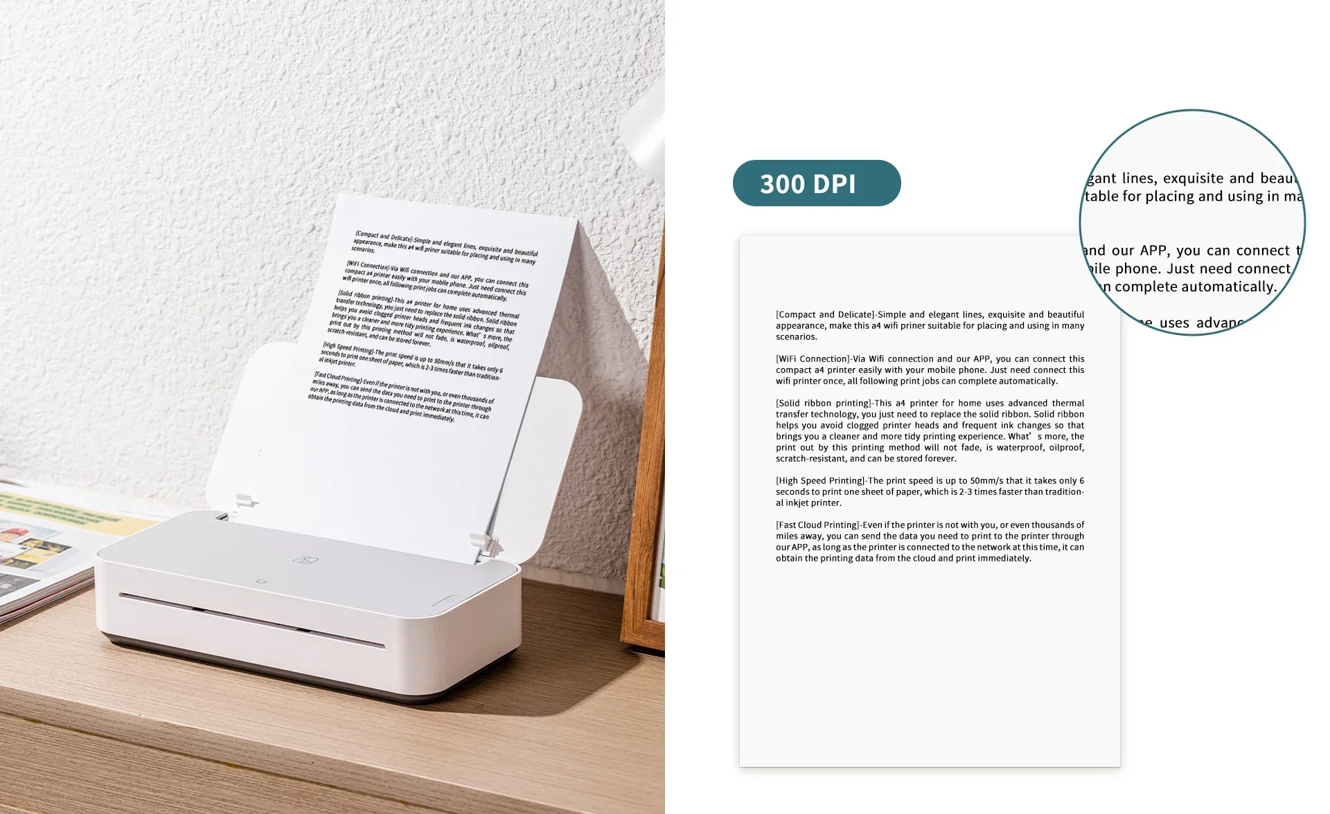 2026 New Arrivals HPRT  GT1 Thermal Transfer Ribbon Inkless Printer for Home Use High Resolution Printer
