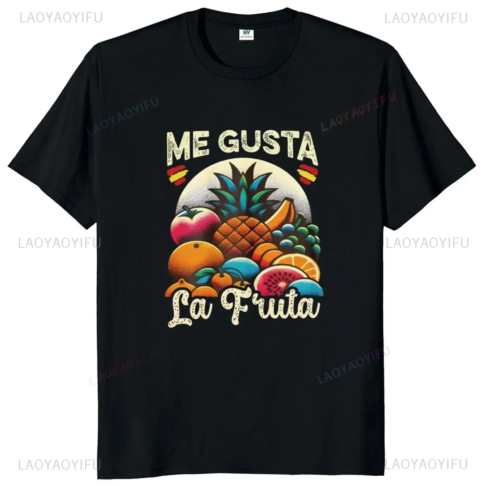 2024summer Me Gusta La Fruta T Shirt Fruits Spanish Meme Y2k Camiseta Soft Unisexor Men Women Short Sleeve Printed Tee  O-neckf